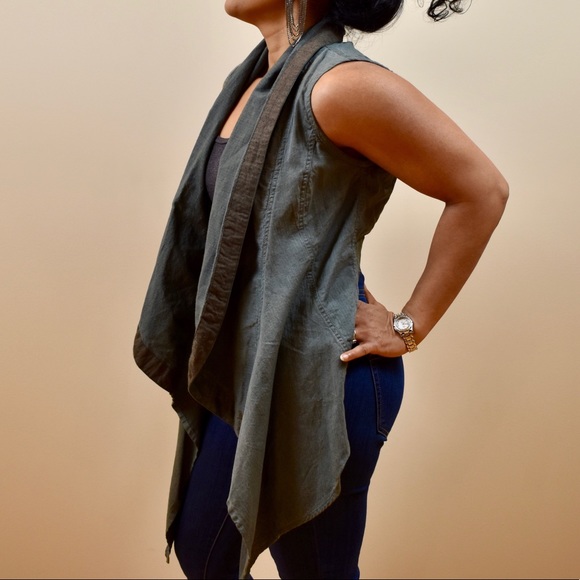 Flowing Open-Front Designer Vest - Picture 1 of 3